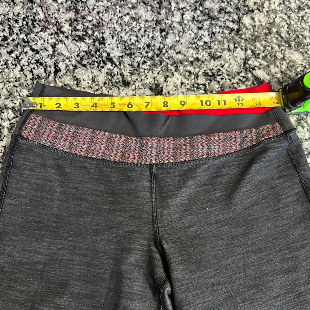 Lululemon Black/grey/red wide leg leggings(size 8)